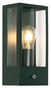 Zewnetrzna Lampa ścienna zewnętrzna ciemnozielona z czujnikiem zmierzchu IP44 - RotterdamPrzemysłowy Oswietlenie zewnetrzne