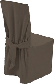 Pokrowiec na krzesło kolor brązowy tkanina strukturalna