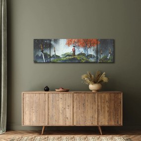 Obraz - Ilustracja przedstawiająca Ogród Mieczy (170x50 cm)