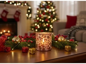 Różowy szklany świecznik DESIREE GIRAFFE