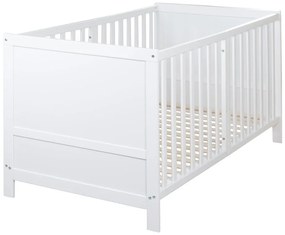 Białe łóżeczko z regulowaną wysokością 70x140 cm Easy Sleep – Roba