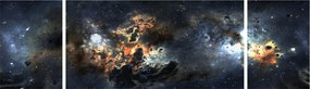 Obraz - Wszechświat z mgławicą (170x50 cm)