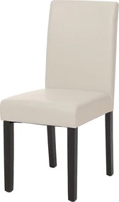 Krzesło do jadalni Littau,  biały, ciemne nogi