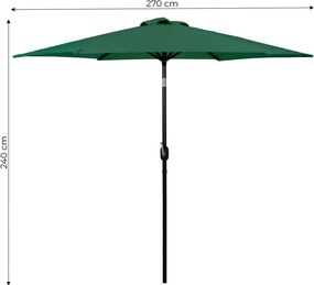 Duży parasol ogrodowy łamany, skośny SL-UM003C, zielony