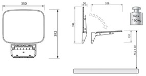 POLYSAN CW1110W Saap składane siedziskoprysznicowe 35 x 32,8 cm, biały