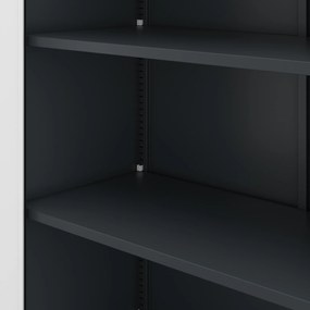 Szafa na dokumenty biurowa metalowa antracytowo-biała: JAN H, 900 x 1950 x 400 mm
