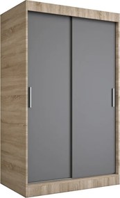 Szafa przesuwna dąb sonoma + antracyt 120 cm A4-F21