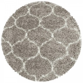 Dywan shaggy Salsa koniczyna beżowy 80 cm x 80 cm  koło