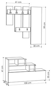 Biały zestaw do przedpokoju Vesty – Kalune Design