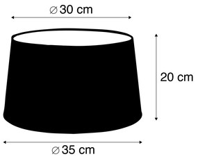 Abażur lniany biały 35/30/20