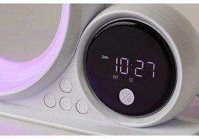 Rabalux 76109 dekoracyjna lampa stołowa Wakeway, z głośnikiem, RGB, zegarem i budzikiem