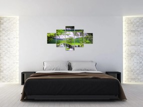 Obraz - Wodospady Huay Mae Khamin, Kanchanaburi, Tajlandia (125x70 cm)
