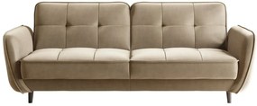 Sofa rozkładana z funkcją spania BELLIS VELVET beżowa ELTAP