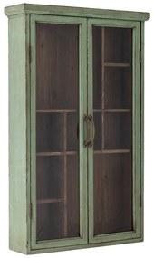 Zielona witryna z litego drewna jodłowego 13,5x80 cm Hazem – Bloomingville