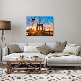 Obraz na szkle - Brooklyn Bridge, Manhattan, New York (70x50 cm)