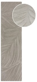 Jasnoszary wełniany chodnik 60x230 cm Lino Leaf – Flair Rugs