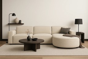 Narożnik modułowy Cursal B prawostronny – sofa narożna 282 × 166 cm, kremowy Raven 24, nowoczesny design