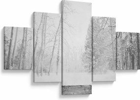 Obraz - Drewniane molo zimą (125x70 cm)