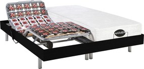 Komplet relaksacyjny całość z płytek+pamięć kształtu ciała i bambus LYSIS III marki NATUREA - silniki OKIN - 2 x 80 x 200 cm - czarny