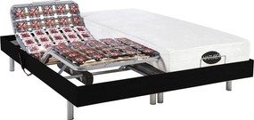 Komplet relaksacyjny całość z płytek+pamięć kształtu ciała i bambus LYSIS III marki NATUREA - silniki OKIN - 2 x 80 x 200 cm - czarny