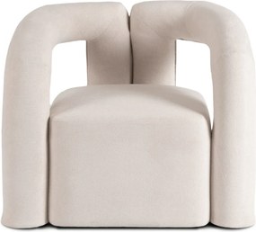 Kremowy fotel w stylu nowoczesnym F7-E05