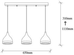 Lampa wisząca w czarno-miedzianym kolorze z metalowym kloszem Yildo – Opviq lights