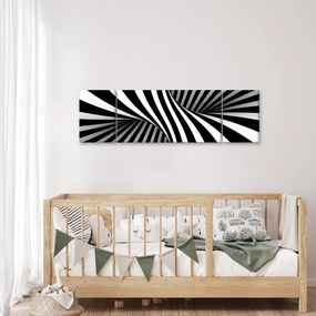 Abstrakcyjny obraz z paskami zebry (170x50 cm)