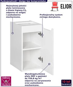 Biała ryflowana szafka wisząca do łazienki - Dafo 8X