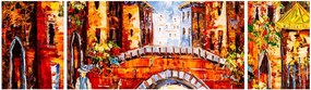 Obraz - Obraz olejny przedstawiający miasto III. (170x50 cm)