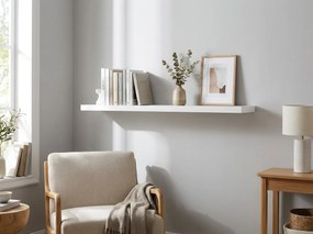 Półka ścienna SHELORA 120x23,5 cm, biała