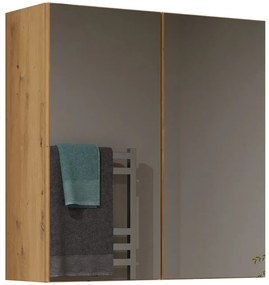 Lustrzana szafka nad umywalkę dąb artisan A9-B82