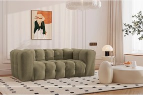 Sofa dwuosobowa BALOO, tkanina szenilowa, Oliwkowy