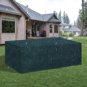 Outsunny Pokrowiec Ochronny na Meble Ogrodowe Wodoodporny UV PE Zielony 235x190x90cm | Aosom PL