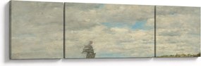 Obraz - Eugène Boudin, Coast of Brittany, reprodukcje (170x50 cm)