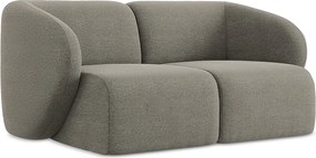 Modułowa sofa 2-osobowa - z tkaniny bouclé - szary - LANI