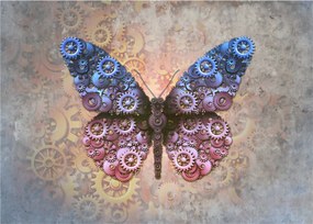 Obraz na szkle - Steampunk motyl (70x50 cm)