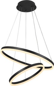 Brilagi - LED ściemnialna lampa wisząca na lince CIRCLE LED/70W/230V 3000-6500K czarna + z pilotem