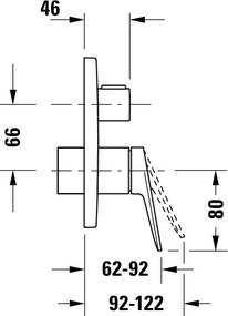 Duravit Wave Einhebel-Wannenmischer Unterputz