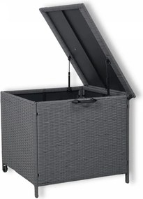 Skrzynia ogrodowa na poduszki z technorattanu XL-SD-S, 75x70x65 cm, szary