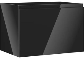 Mexen Orio szafka łazienkowa podumywalkowa 70 cm, 1 szuflada, czarna połysk - 91A10-07047-1-BF70
