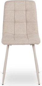 Zestaw Stół Prostokątny Rozkładany CLARK 120-160 cm Orzech/Kaszmir i 4 Krzesła SAL Beżowe