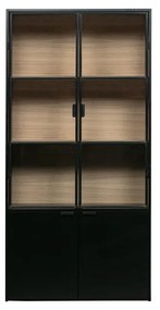 Czarna witryna z litego drewna sosnowego 100x200 cm Sivan – WOOOD
