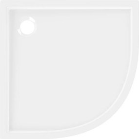 Mexen Flow brodzik półokrągły slim 100 x 100 cm, biały połysk - 46Q101010