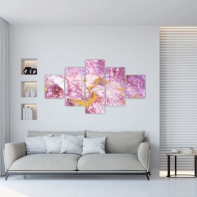 Obraz - Różwa abstrakcja (125x70 cm)
