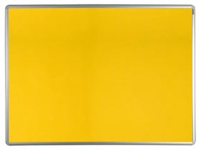 Tablica tekstylna ekoTAB w aluminiowej ramie, 900 x 600 mm, żółta