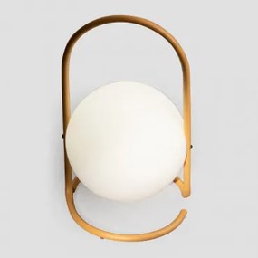 Bezprzewodowa Lampa Stołowa Led Z Polietylenu Balum Vanilla Yellow - Sklum