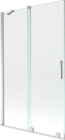 Mexen Velar parawan nawannowy 2-skrzydłowy rozsuwany 110 x 150 cm, transparent, chrom - 896-110-000-01-01