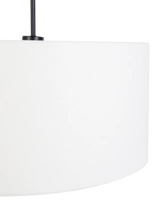 Lampa wisząca czarna klosz biały 50cm - Combi Nowoczesny Oswietlenie wewnetrzne