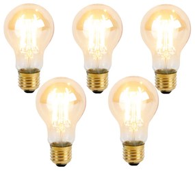 Zestaw 5 Lampa LED E27 ściemniana 3-stopniowo A60 goldline 5W 530 lm 2200K