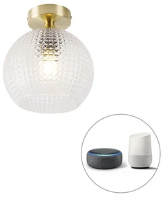 Mosiężna lampa sufitowa Smart Art Deco z Wifi A60 - Kula ArtDeco Oswietlenie wewnetrzne